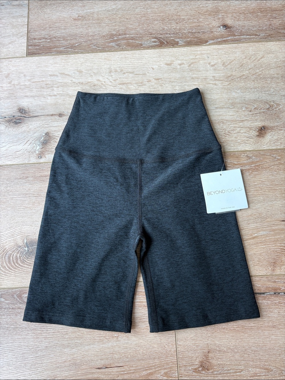 Beyond Yoga Charcoal High-Rise Bike Shorts
